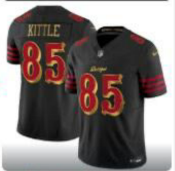Men San Francisco 49ers 85 Kittle black Nike Limited NFL 2025 Jersey001